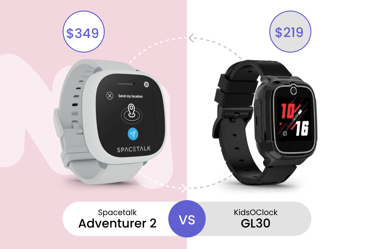 Spacetalk Adventurer 2 vs KidsOClock GL30 - Comparaison du prix, des caractéristiques et de la sécurité