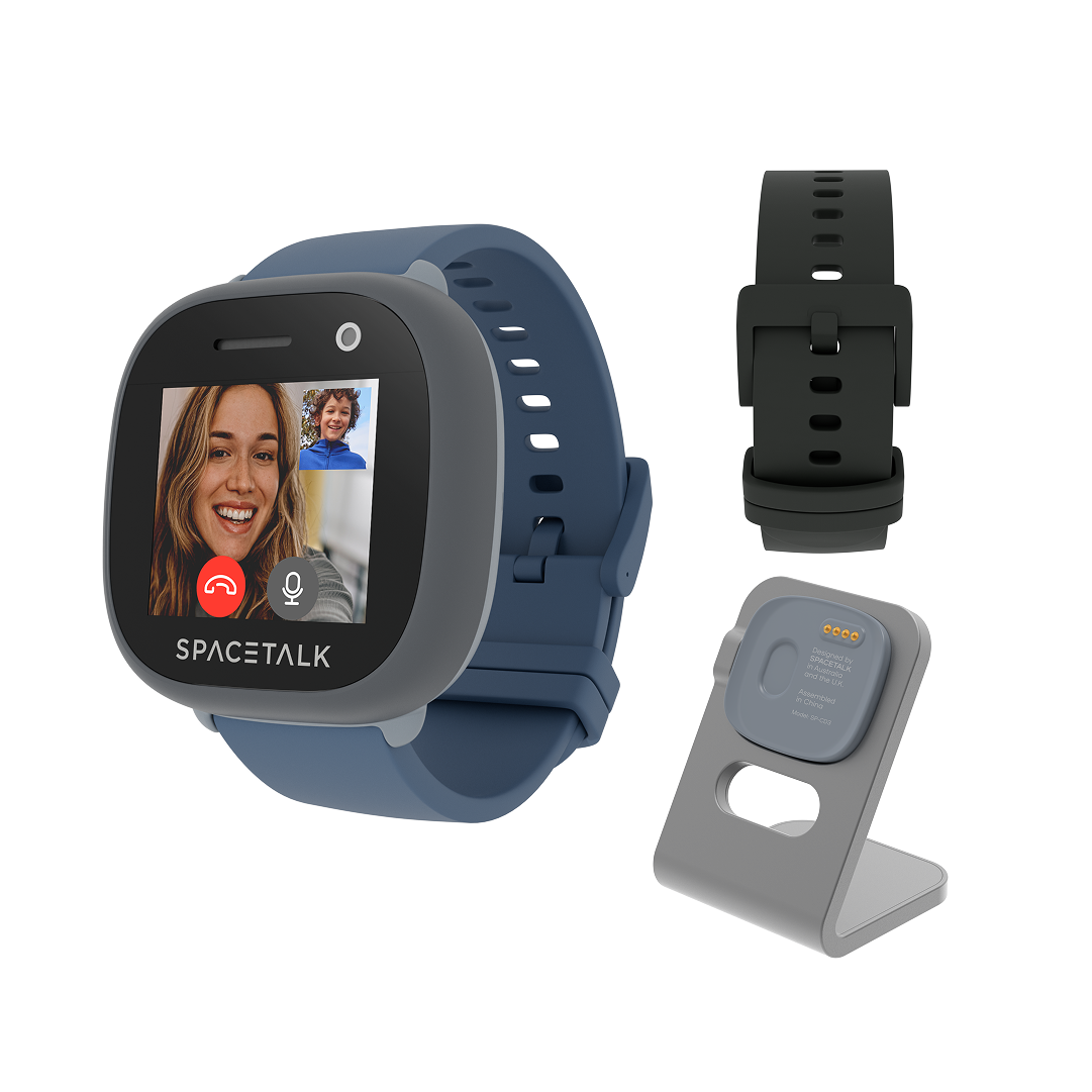 Spacetalk Adventurer 2 Essentiële bundel (Smartwatch + Zwart horlogebandje + Oplaaddock)